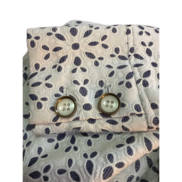 Anthropologie Elevenses Eyelet Button-Up Peplum Jacket With Belt - Size 4P EUC - Picture 7 of 9